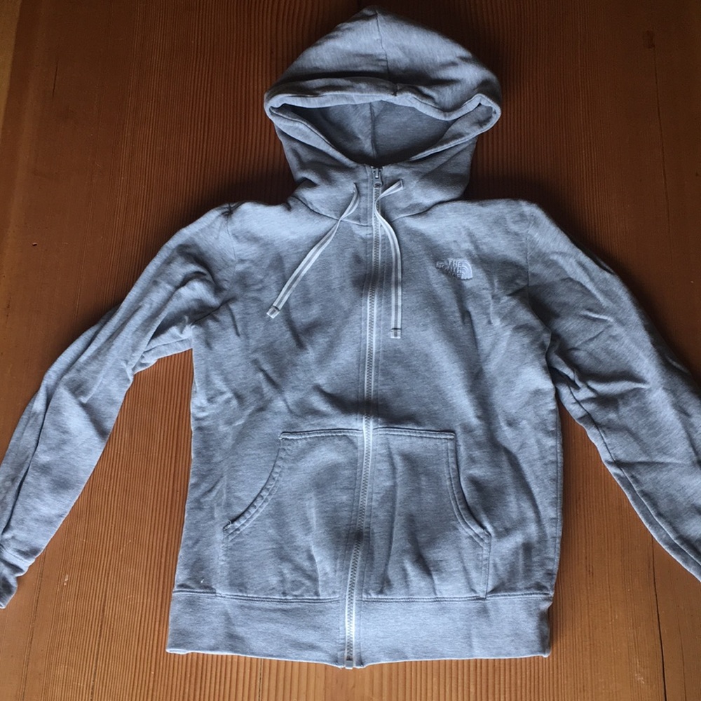 Women’s North Face Grey Zip-Up Hoodie